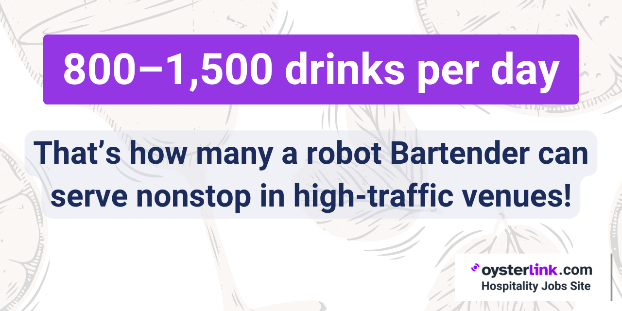 robotic bartender output per day